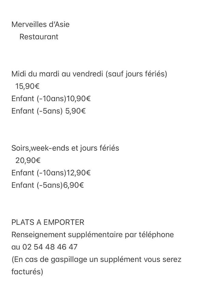 MERVEILLES D ASIE - Menu Image 4